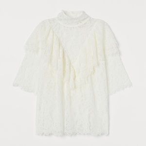 Cream Floral Lace Blouse